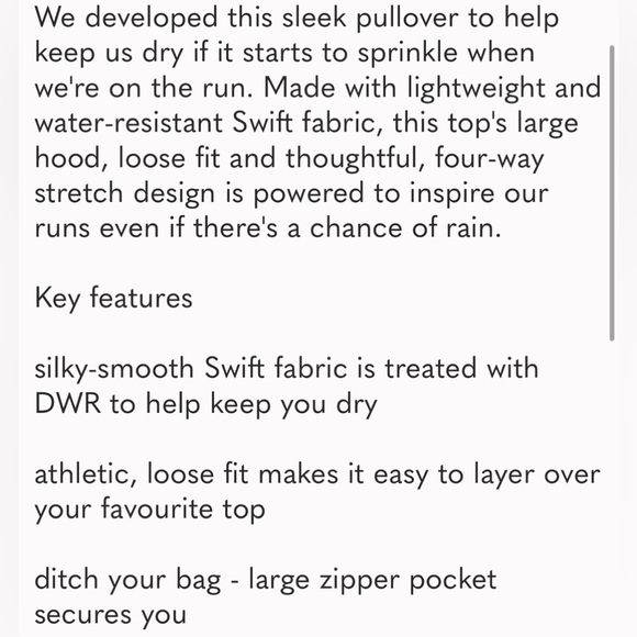 Lululemon Run: Stash & Dash Pullover like new - Picture 4 of 6